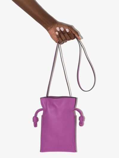 Shop Loewe Flamenco Pocket Bag In Violet