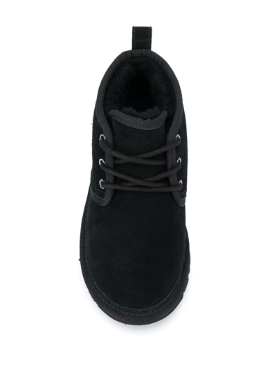 Ugg Lace-up Ankle Boots With Suede Upper In Black