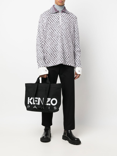 Shop Kenzo Large Cotton Tote Bag