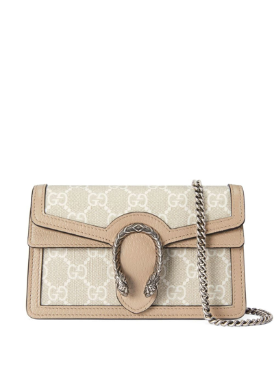 Shop Gucci Dionysus Gg Supreme Motif Mini Bag In Beige