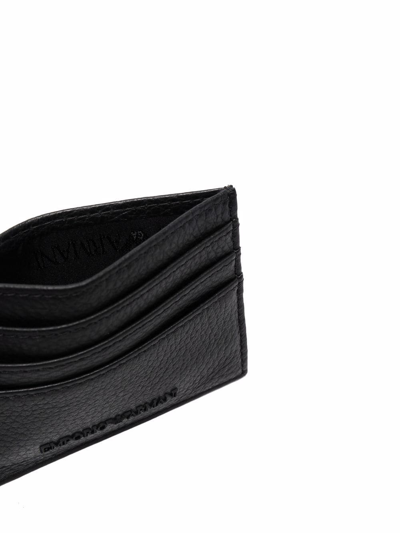 Shop Emporio Armani Leather Credit Card Case