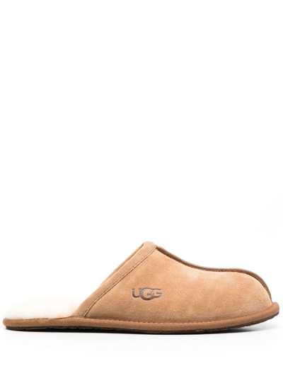 Shop Ugg Scuff Slippers In Brown