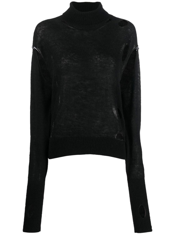 MM6 MAISON MARGIELA - Half Glove Sleeves Turtle-neck Jumper