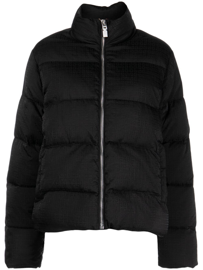 Givenchy Woman Black Padded Jacket With 4g All-over Motif | ModeSens
