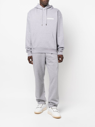 Shop Jacquemus Le Jogging  Trousers In Grey