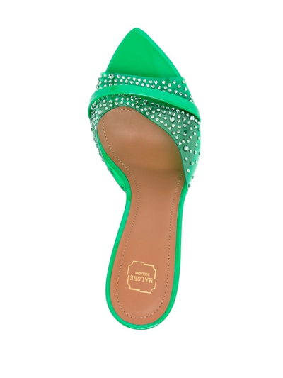 Shop Malone Souliers Julia Pvc Mules In Green