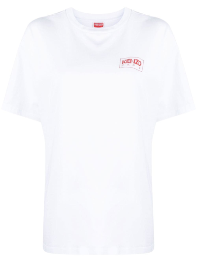 Shop Kenzo Cotton Oversized T-shirt In White