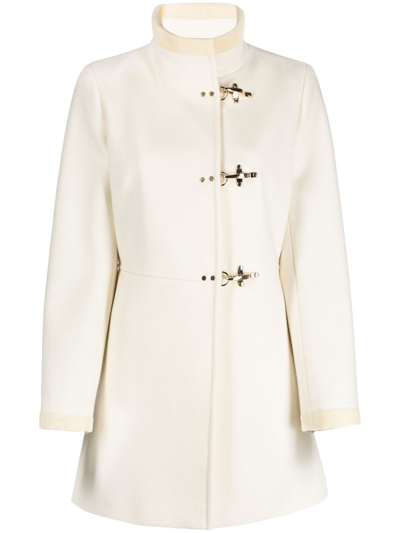 Fay Ivory White Virgin Wool Blend Virginia Coat In Bianco | ModeSens
