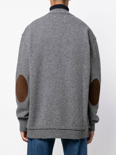 Shop Maison Margiela Wool Blend Crewneck Sweater In Grey