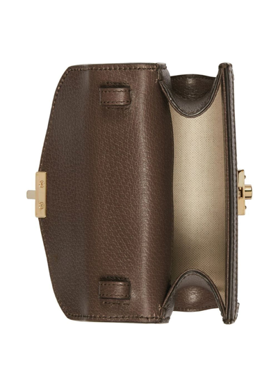 Shop Gucci Ophidia Gg Supreme Motif Handbag In Brown