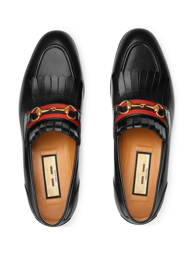 Shop Gucci Horsebit Leather Loafers