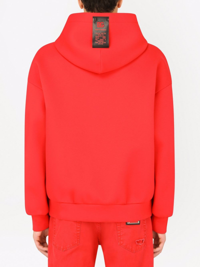 Shop Dolce & Gabbana Logo Hoodie In Red