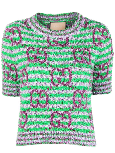 Shop Gucci Cotton Top In Green