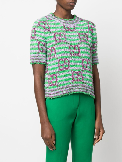 Shop Gucci Cotton Top In Green