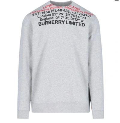 Shop Burberry Sweatshirt With Logo In Grey