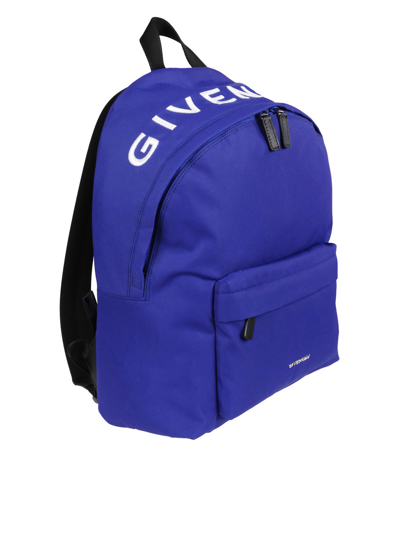 Shop Givenchy Cotton Backpack In Blue