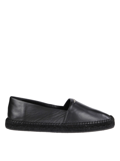 Shop Givenchy Leather Espadrilles In Black