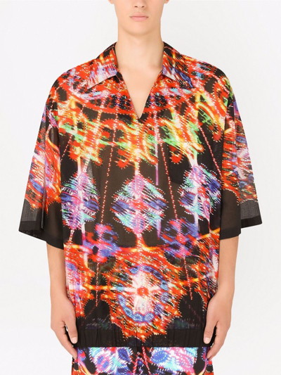 Shop Dolce & Gabbana Cotton Shirt In Multicolor