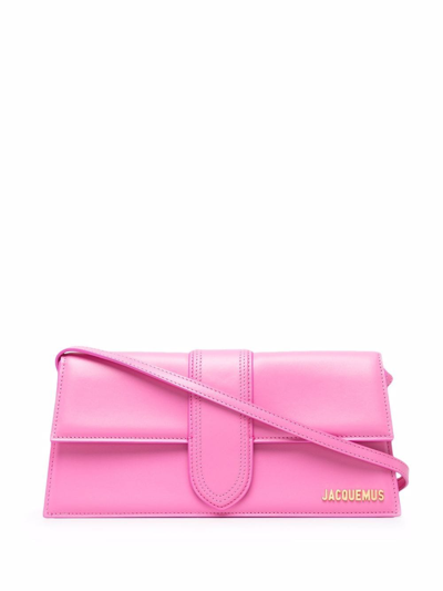 Shop Jacquemus Le Bambino Long Shoulder Bag In Pink