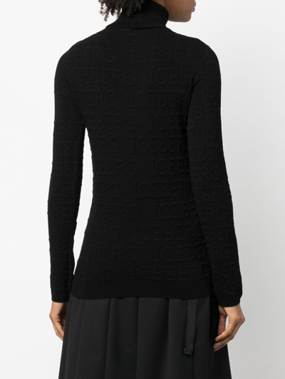 Shop Iceberg Cotton Sweater In Black