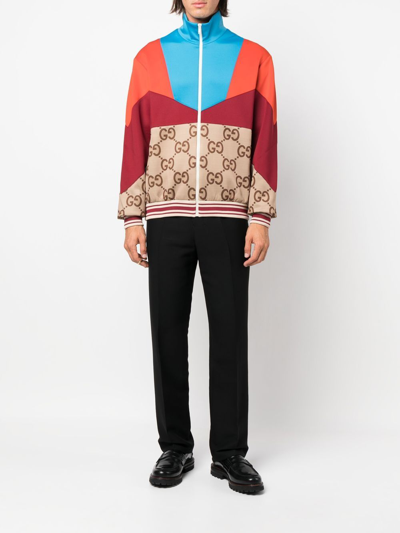Shop Gucci Jacket With Logo In Multicolor