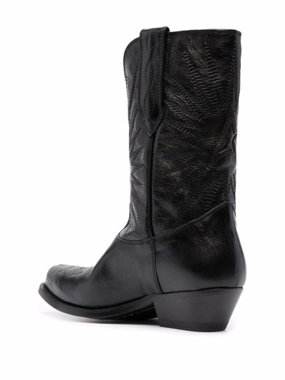 Shop Golden Goose Leather Texan Boots