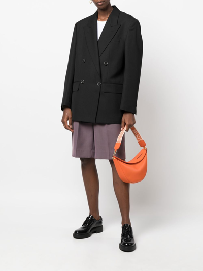 Shop Loewe Luna Small Leather Shoulder Bag In Orange