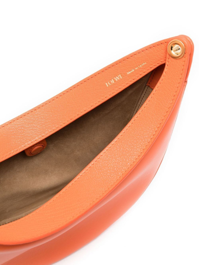 Shop Loewe Luna Small Leather Shoulder Bag In Orange
