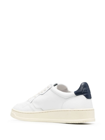 Shop Autry Medalist Low Leather Sneakers In Blue