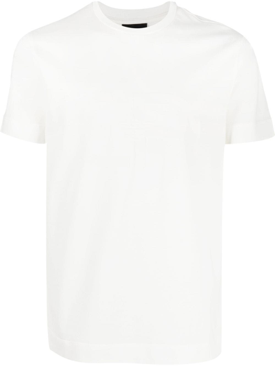 Shop Emporio Armani Logo Cotton T-shirt In White