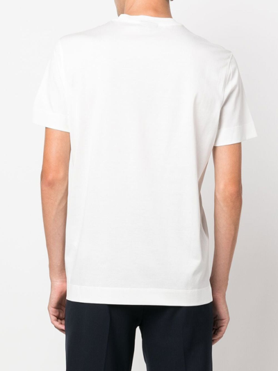 Shop Emporio Armani Logo Cotton T-shirt In White