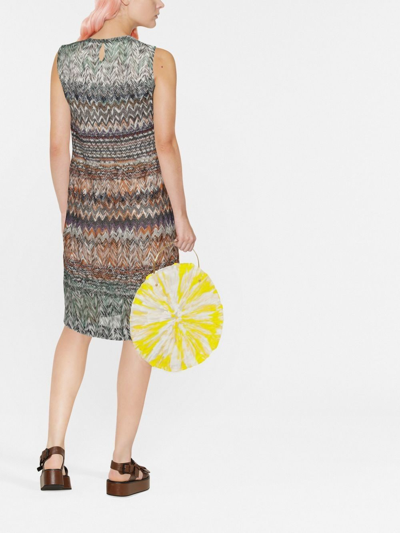 Shop Missoni Sleeveless Short Dress In Multicolor
