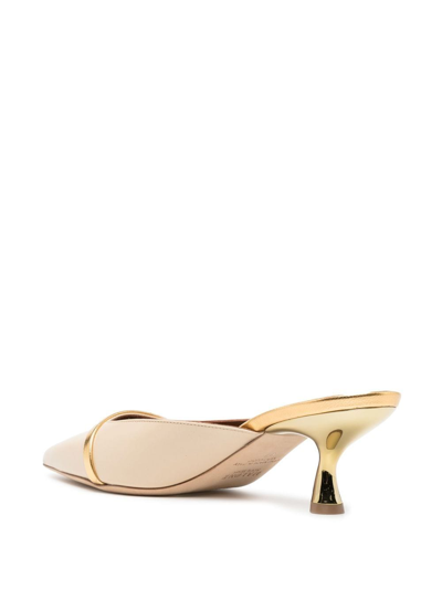 Shop Malone Souliers Keira Leather Mules In Beige