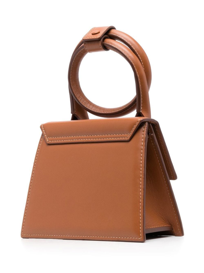 Shop Jacquemus Le Chiquido Noeud Handbag In Brown