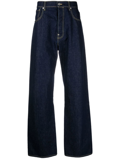 Shop Kenzo Relaxed Fit Denim Cotton Jeans In Blue