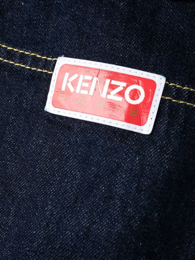 Shop Kenzo Relaxed Fit Denim Cotton Jeans In Blue