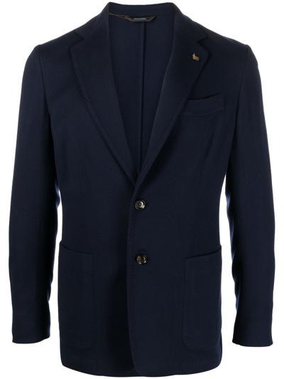 Shop Colombo Single-breasted Wool Jacket In Blue
