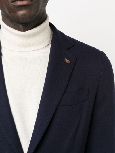 Shop Colombo Single-breasted Wool Jacket In Blue