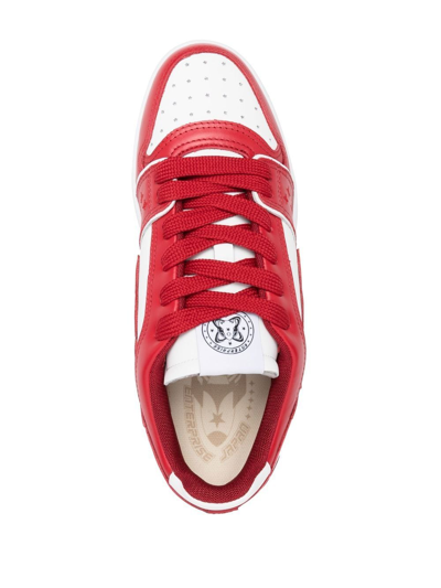 Enterprise Japan Rocket 3d Low-top Leather Sneakers In Red