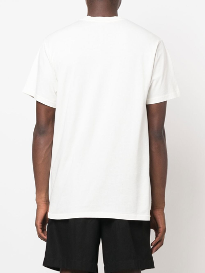 Shop 424 Printed Cotton T-shirt In White