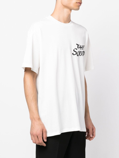 Shop Just Don Short Sleeve Cotton T-shirt In White