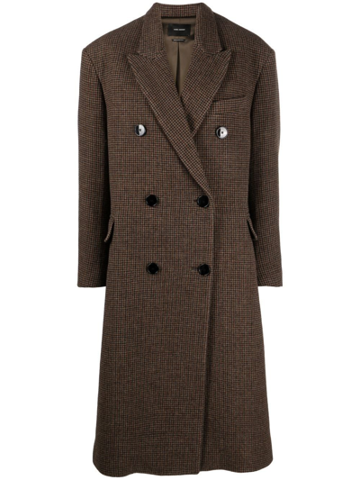 Shop Isabel Marant Lojimiko Wool Coat In Brown