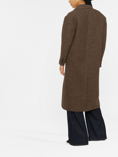 Shop Isabel Marant Lojimiko Wool Coat In Brown