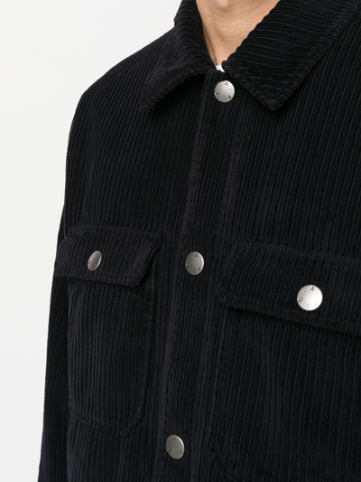 Shop Apc Alex Cotton Jacket In Blue