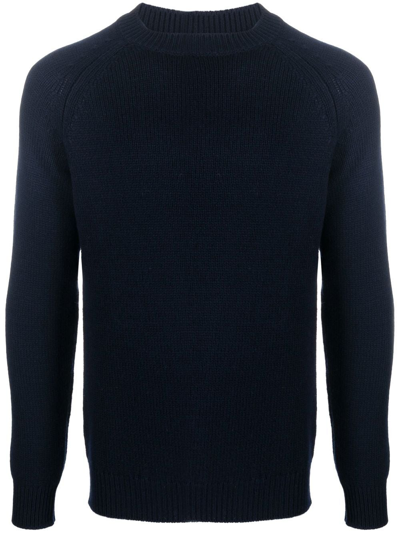 Shop Apc Pierre Wool Crewneck Sweater In Blue