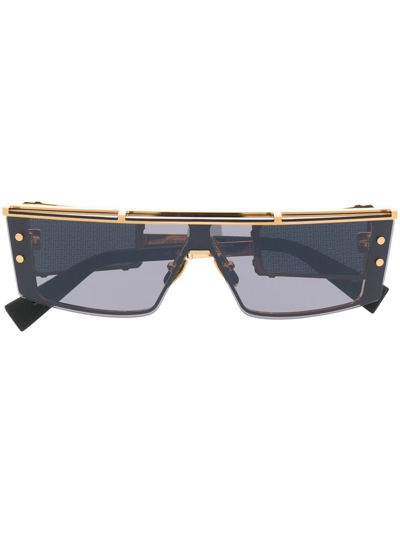 Shop Balmain Wonderboy-iii Sunglasses In Gold