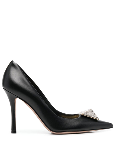 Shop Valentino One Stud Leather Pumps
