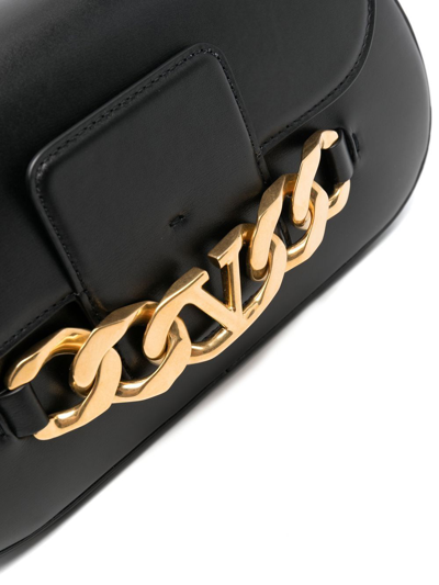 Shop Valentino Vlogo Chain Leather Shoulder Bag