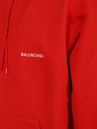 Shop Balenciaga Logo Sweatshirt In Red
