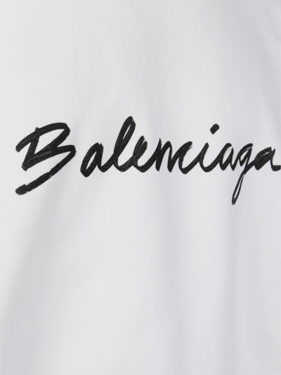 Shop Balenciaga Logo Sweatshirt In White